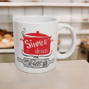 NEW NWT Simmer Down Pot Roll with It Cooking Hot Coffee Cup Mug